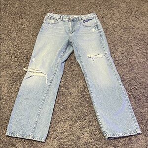 Garage Light Blue Distressed Women Jeans